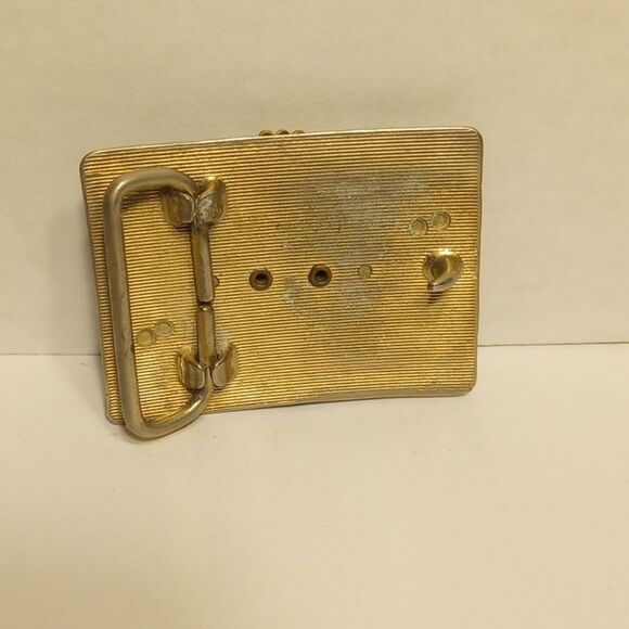 Vintage Pressed Flower Belt Buckle - Picture 2 of 5